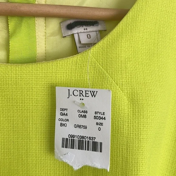 Chartreuse Linen Sheath Dress - Picture 5 of 7